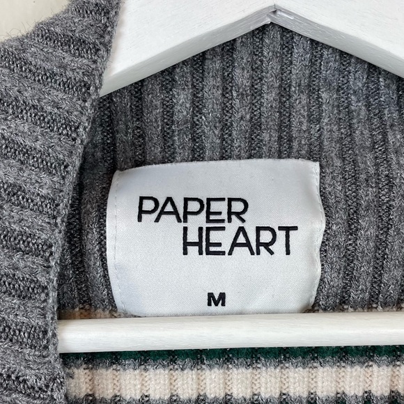 Paper Heart Striped Cropped Sweater Size Medium - Picture 4 of 4